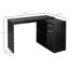 Bureau d'ordinateur en L, bureau d'angle rotatif à 180 ° avec tablettes de rangement, tiroir et armoire