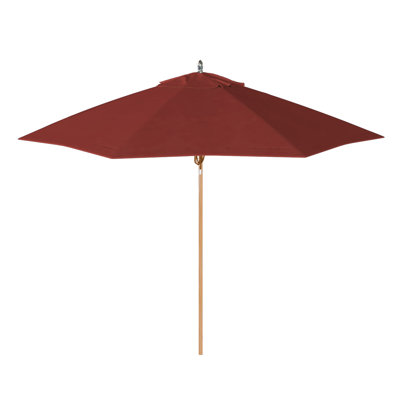 Parasol de patio en teck 9 pi