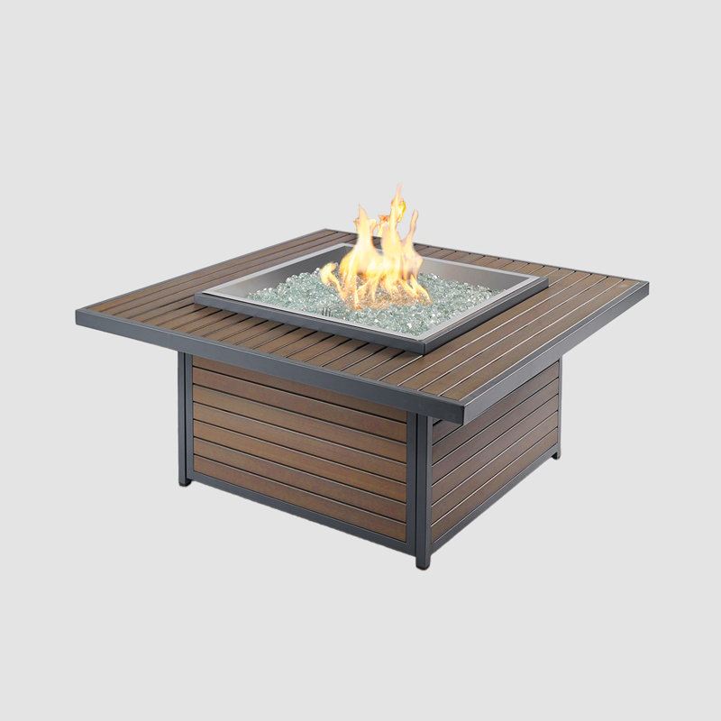Gas Fire Pit Table, Brown