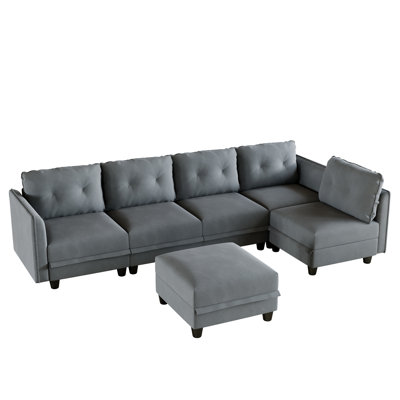 Bresee Upholstered L-Shaped Sectional Reversible