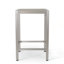 Table de bar d'extérieur avec cadre en aluminium et plateau en verre