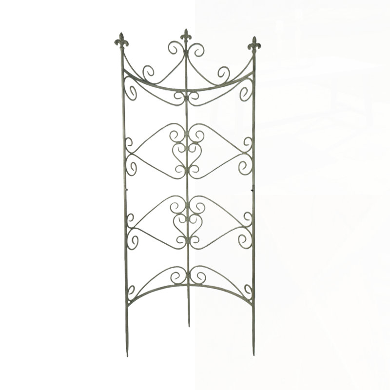 Clôture de jardin en fer Sungmor, jolis panneaux décoratifs de style rustique vert rétro pour la cour extérieure et la bordure du sentier