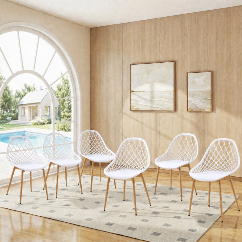 Filsaime Dining Chair, White/Natural