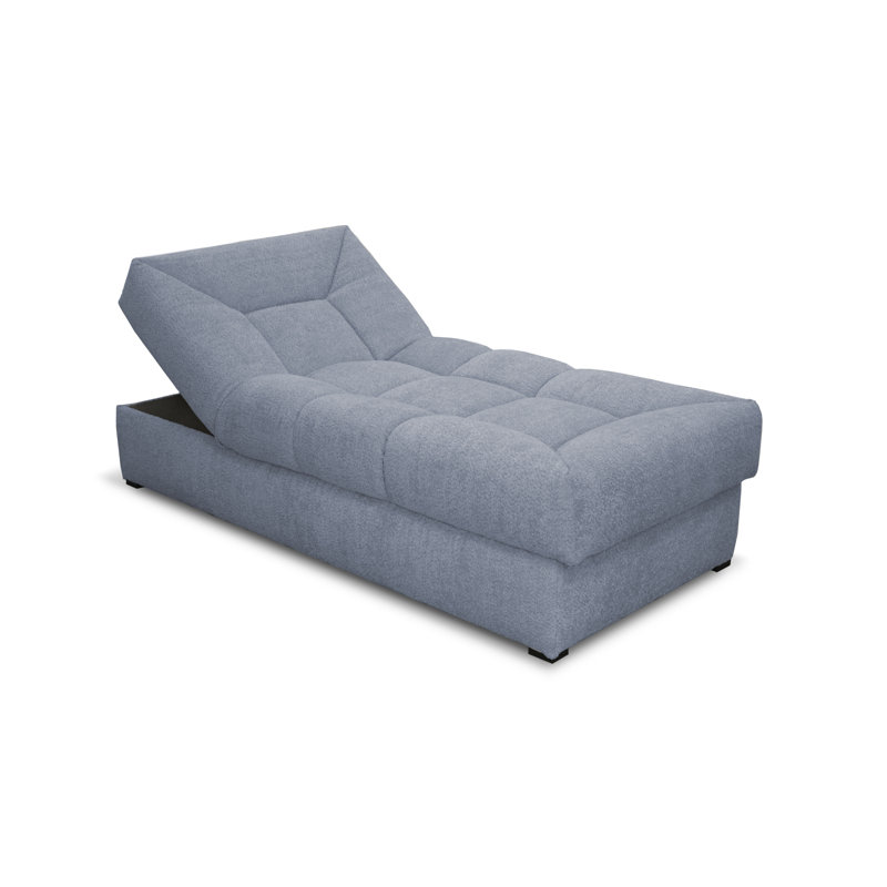 Upholstered Chaise Lounge, Blue