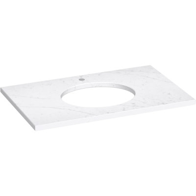 Silestone Quartz 37-In Vanity Top With Oval Cutout
