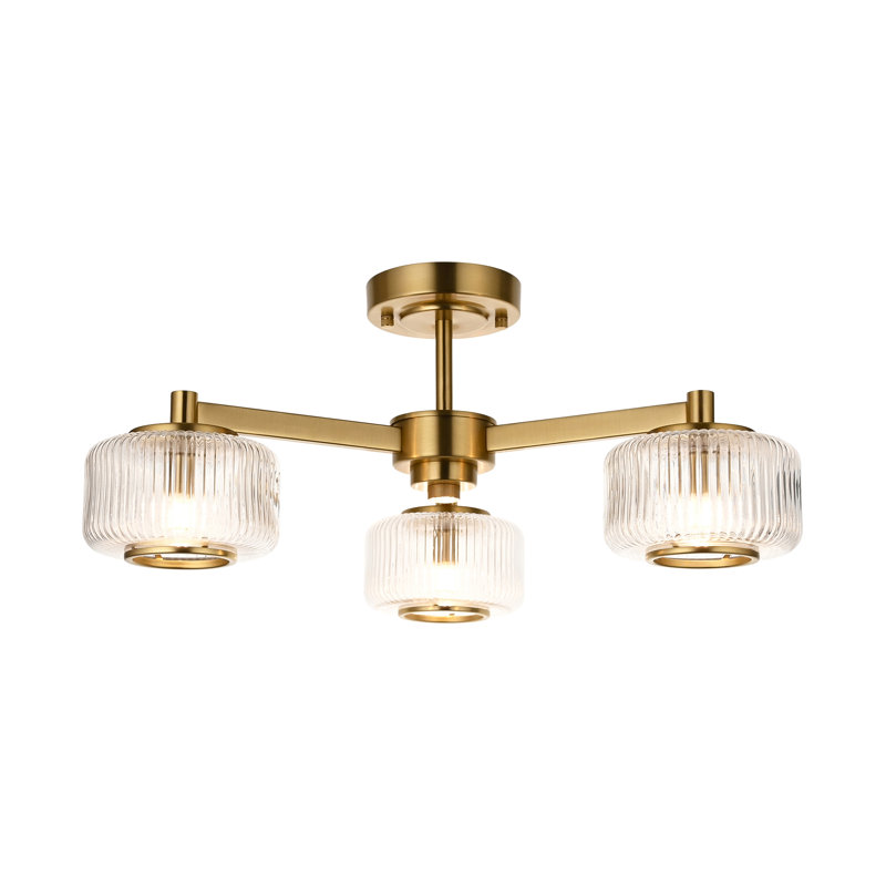 Stark 3 Light Ceiling Semi Flush Light
