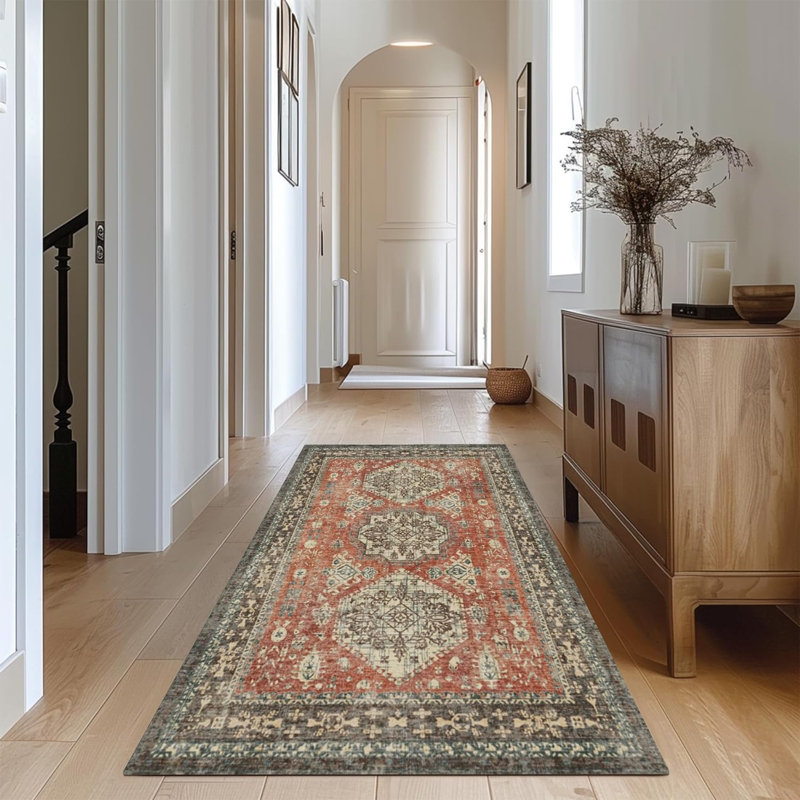Agora Machine Washable Area Rug with Non-Slip Backing for Living Room, Runner 2' x 5'