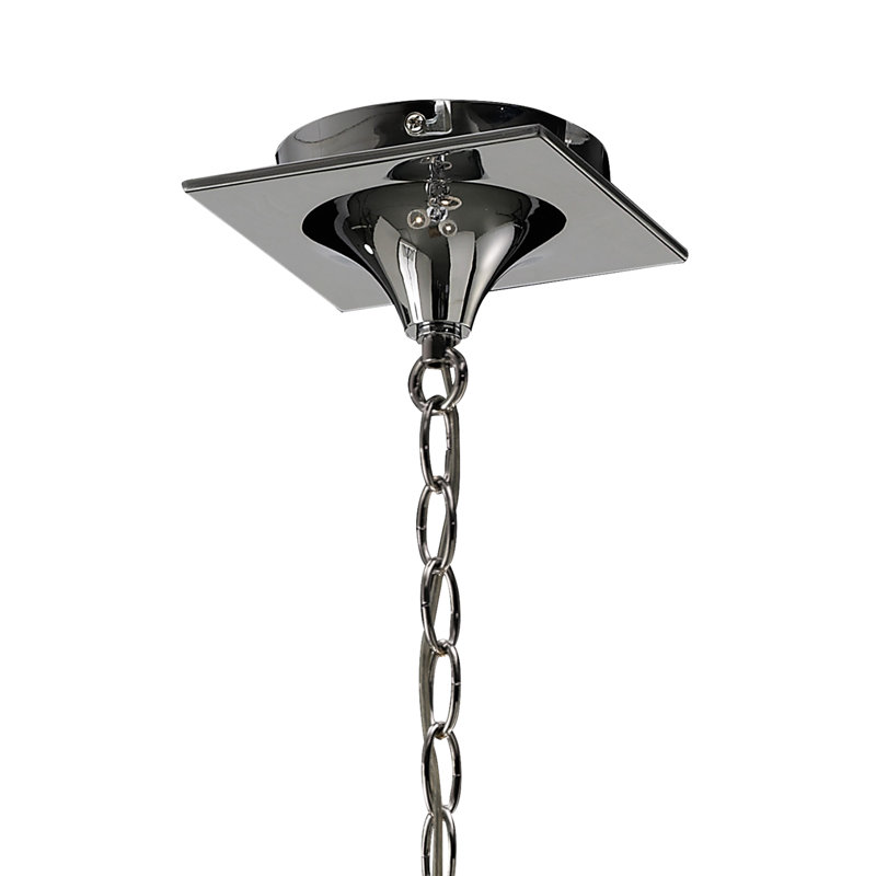 Eurich 8 - Light Shaded Chandelier, Polished Chrome