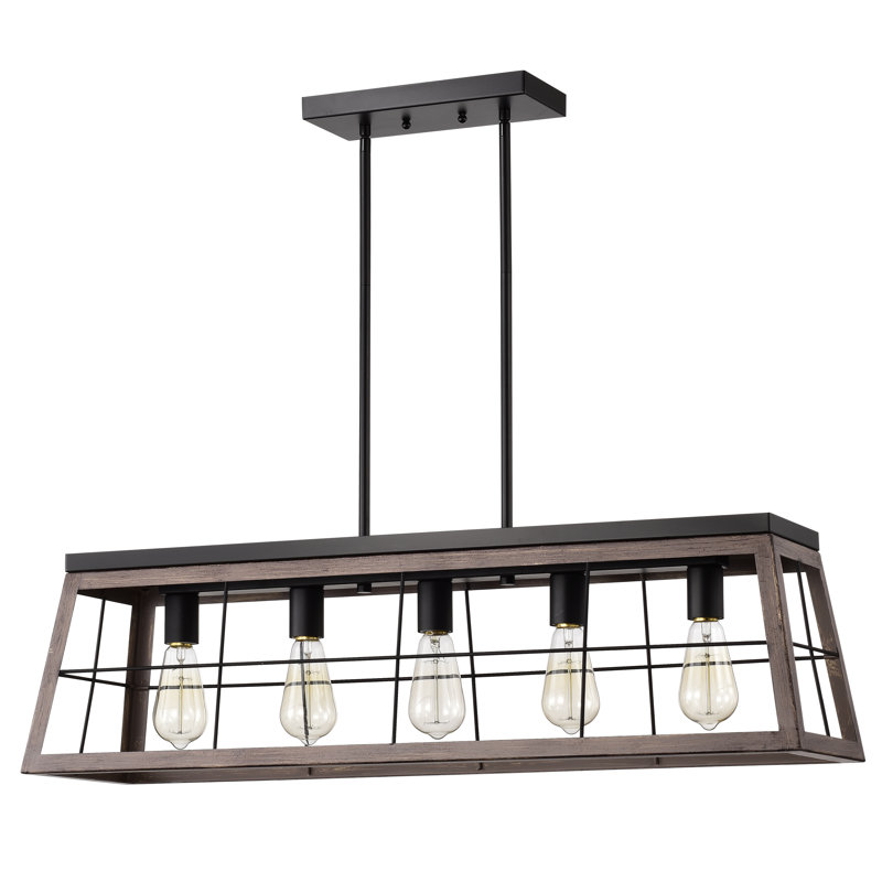 Luminaire suspendu linéaire à 5 lumières pour îlot de cuisine Harlyn
