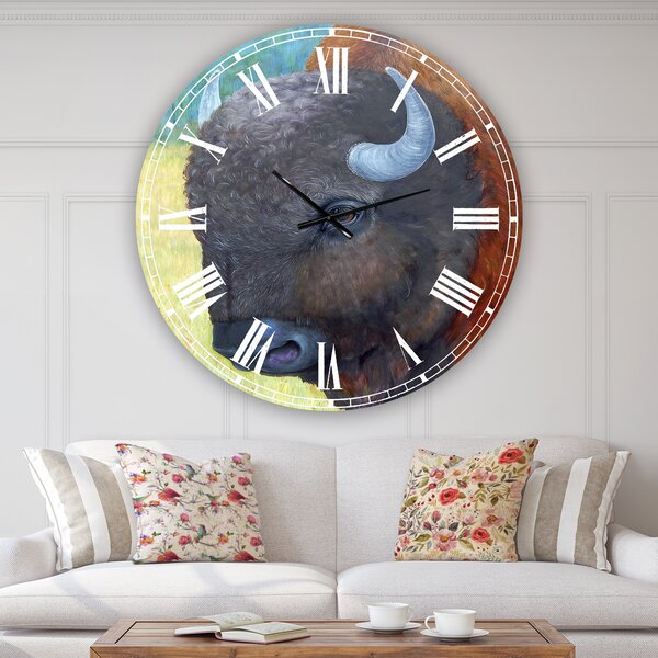 East Urban Home All American - Large Farmhouse Wall Clock | Wayfair