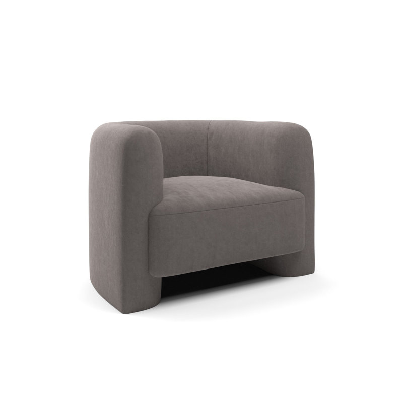 Barry Barrel Chair, Gray 100% Polyester