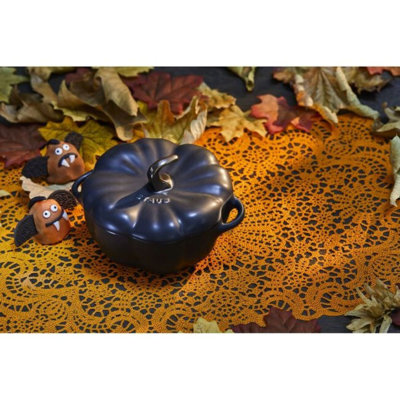 Staub Ceramic 16-oz Petite Pumpkin Cocotte - Matte Black