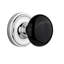 Classic Rosette with Black Porcelain Door Knob-769576241-769576390
