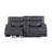 Tito Manual Reclining Loveseat, Grey Polyester, 80 Inch, Cupholders
