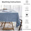 Nappe imperméable en lin, nappe rectangulaire pour salle à manger, housse de table intérieure et extérieure facile à nettoyer pour les soirées buffet et les banquets, infroissable