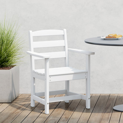 Joubert Plastic Patio Dining Arm Chair