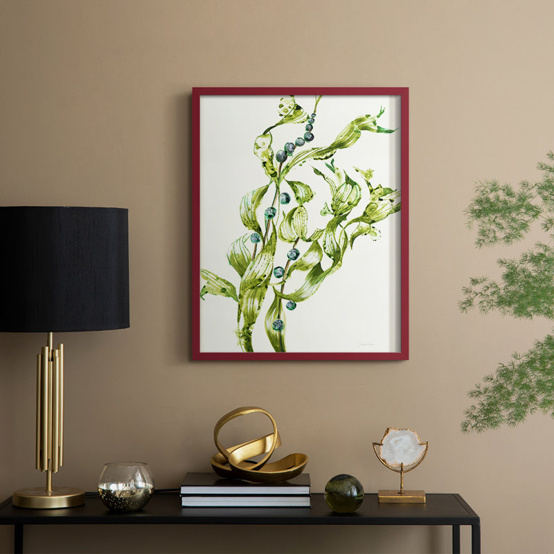 Sea Grapes, reproduction encadrée - bois massif, H 21 po x l 17 po, Rouge
