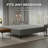 BedTech Knock Down Twin Mattress Foundation, Grey - Heavy Duty Metal & Fabric Platform Bed Frame with Easy Assembly, No Box Spring Needed-1007197367