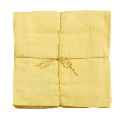 Threads Slub Napkin Set Of 4 Yellow Cotton Everyday