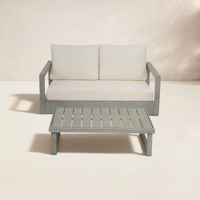Donnie 2-Person Acacia Patio Seating Group