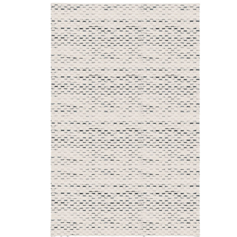  Laureldale Hand Woven Wool/Cotton Abstract Rug in Beige/Blue