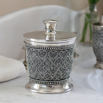 Beaded Heart Bathroom Storage Container