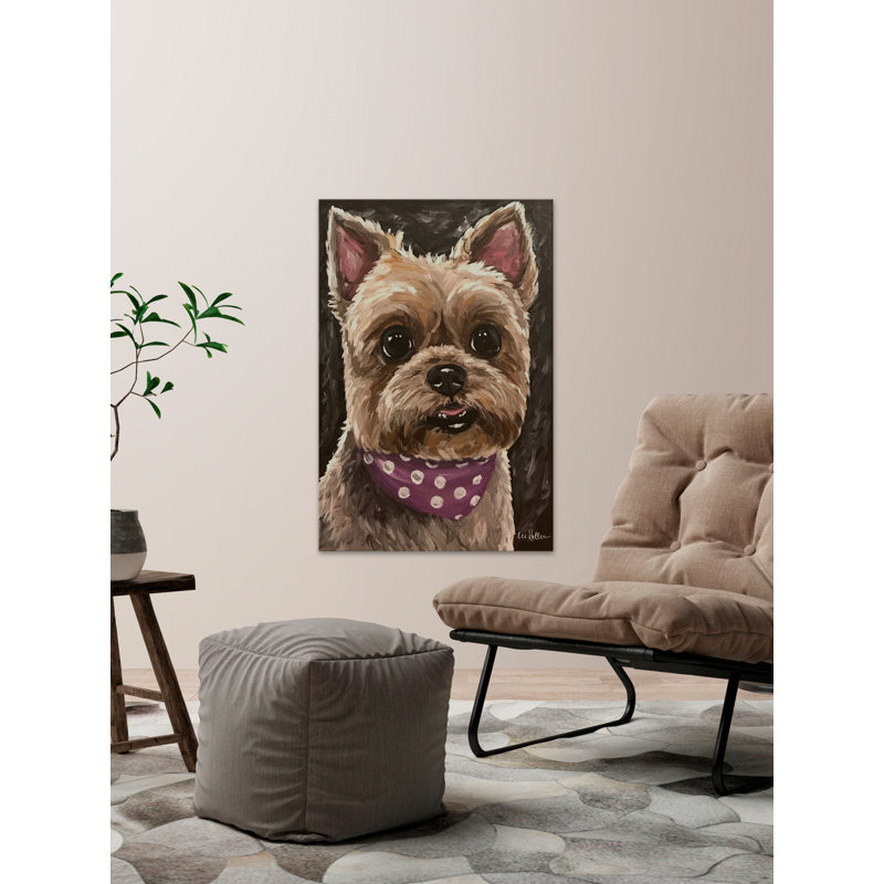 Yorkie Training Camp 1 Piece Wrapped Canvas Painting, 45cm H x 30cm W