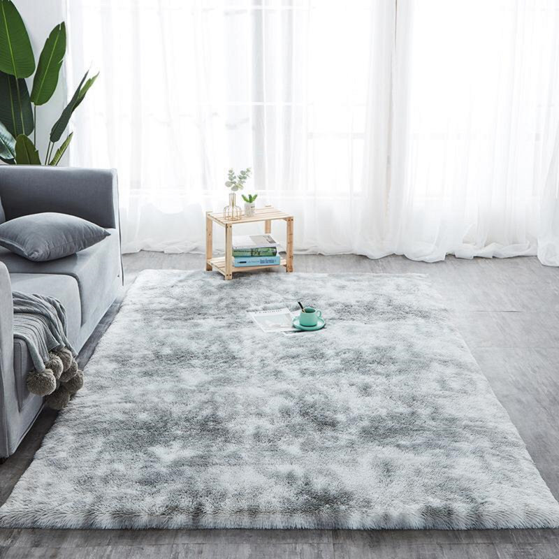 Chalandra Solid Colour Shag Area Rug, Rectangle 80 x 150cm