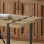 Ensemble de table et de chaises, chaises d'appoint rembourrées de style médiéval moderne, 6 chaises de salle à manger gris foncé et une table de salle à manger rectangulaire en bois aggloméré rustique de style industriel.-1967227098