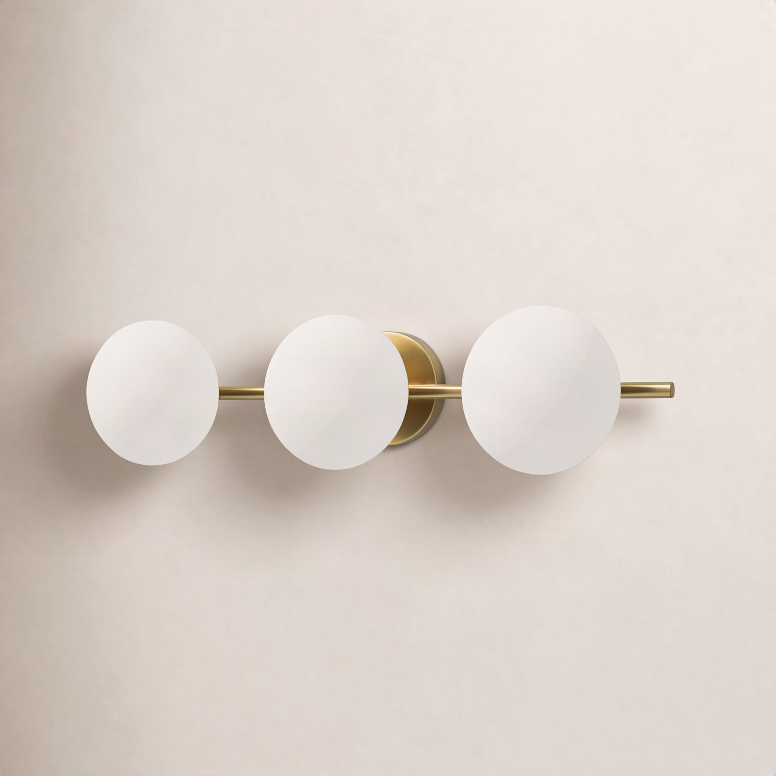 Vibi 3-Light Vanity Light, Burnished Brass