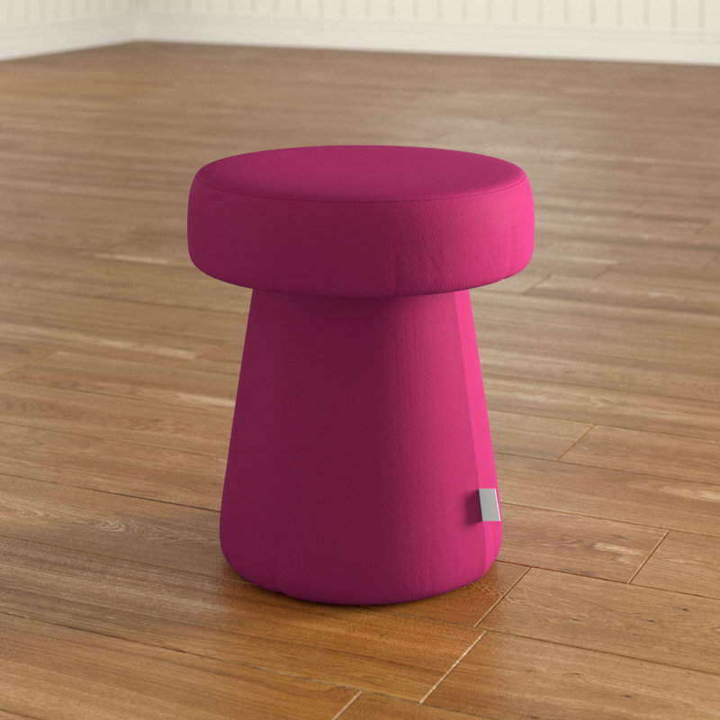 Solid + Manufactured Wood Accent Stool, Fuchsia