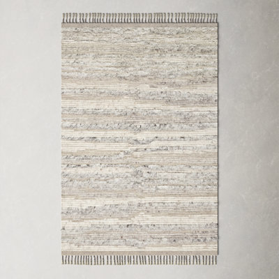 Benjamin Natural Ivory Hand-Knotted Wool Rug