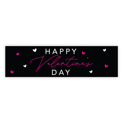 Koyal Wholesale Pink & White Hearts Valentines Day Banner Cute Party & Classroom Décor 13X48
