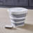 Simplify 10L Collapsible Square Bucket in White/Grey