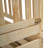 Full Size Wood Daybed with Fence Guardrails and 2 Drawers, Natural