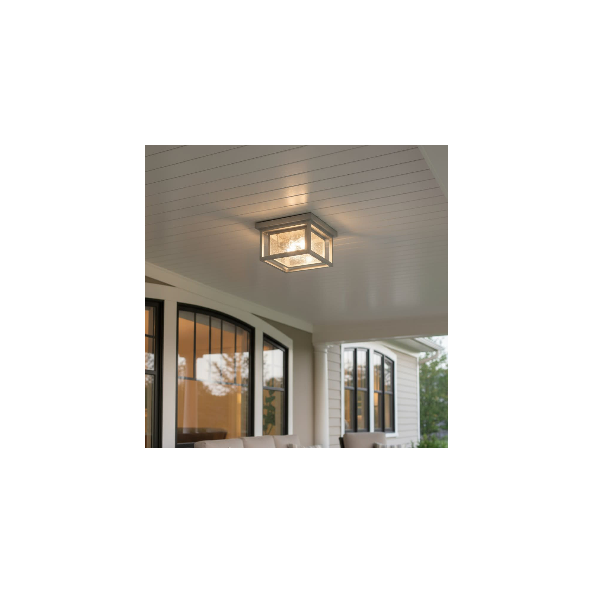 Kirton Square Outdoor Flush Mount, Gray