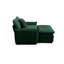 Canapé simple à assise profonde avec repose-pieds et coussin, salon