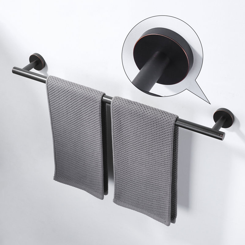 24 Inch Oil Rubbed Bronze Wall Mounted Towel Bar