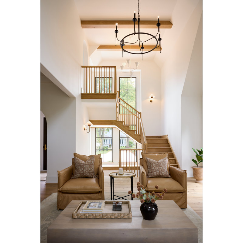 Alora 6 Light Chandelier, Vintage Gold Leaf/Gilded Ivory