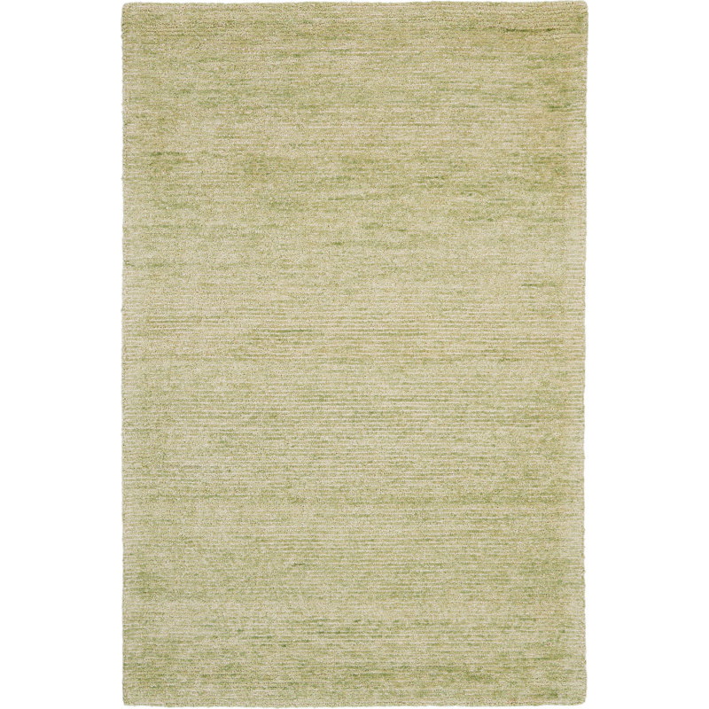Tapis vert touffeté à la main Milele, Rectangle 3 pi 9 po x 5 pi 9 po
