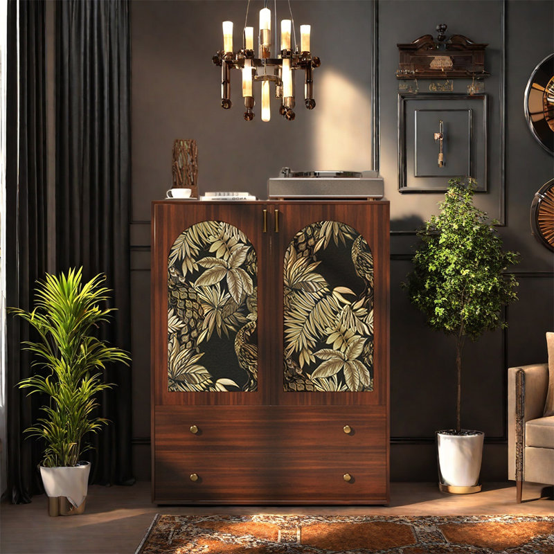 Armoire en pin durable avec tiroirs de rangement