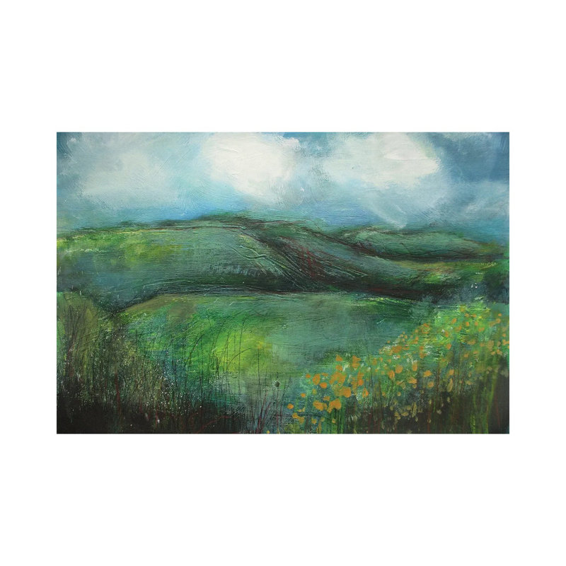 Foothills en fleurs_1PC6, Sans cadre, toile, H 18 po x l 26 po