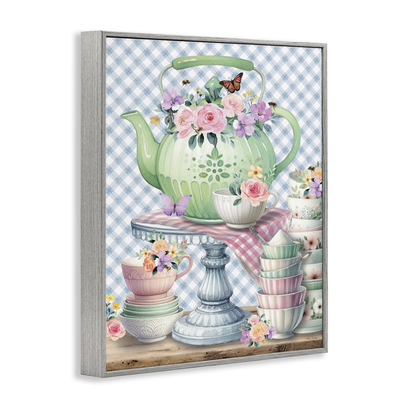 Art de la giclée théière par Giclee par Nicole DeCamp, Estampe numérique Farmhouse, H 20 po x l 16 po