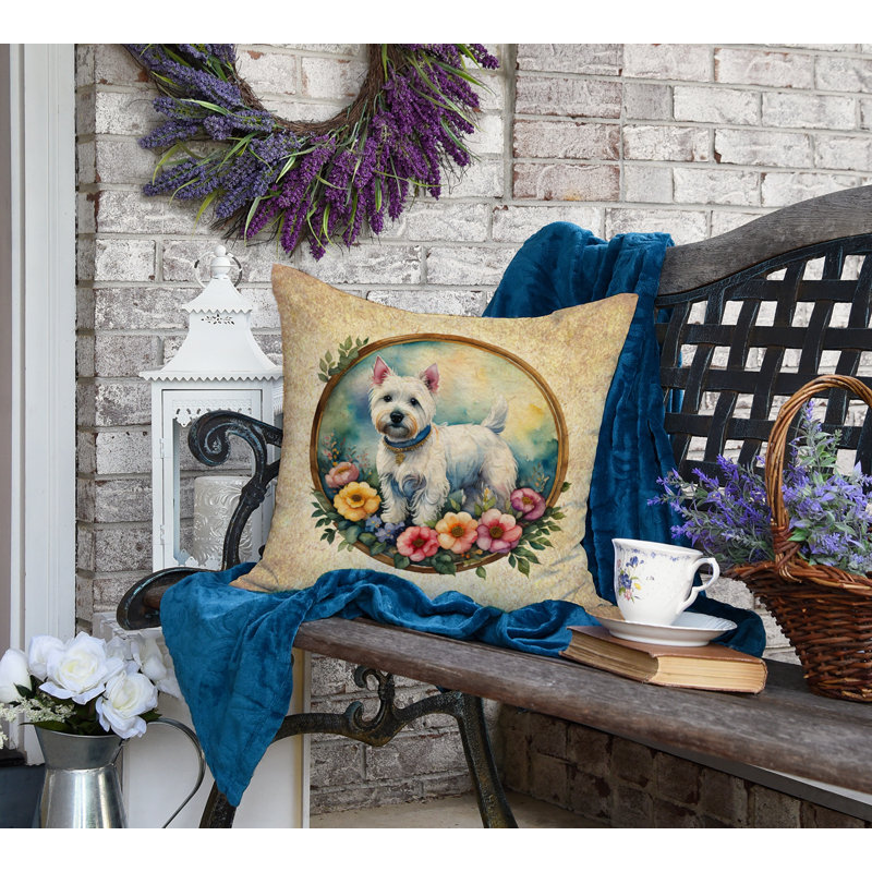 Outdoor Throw Pillow, 18" H x 18" W x 4" D