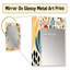 Beige et jaune zhir Boho Botanical - miroir mural décoratif imprimé animal, miroir imprimé animal-1647457766