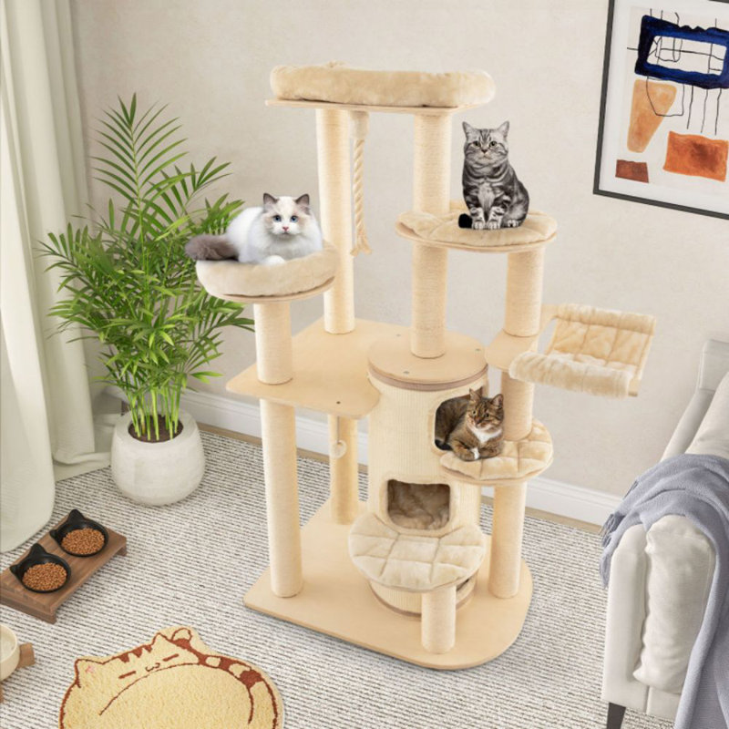 Multi-Level Cat Tree With 3-Storey Cat Condo