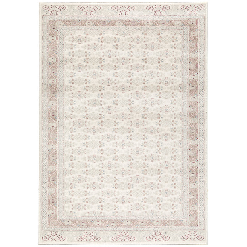 Jalynn Soft Low Pile Cream Rug, Rectangle 120 x 170cm