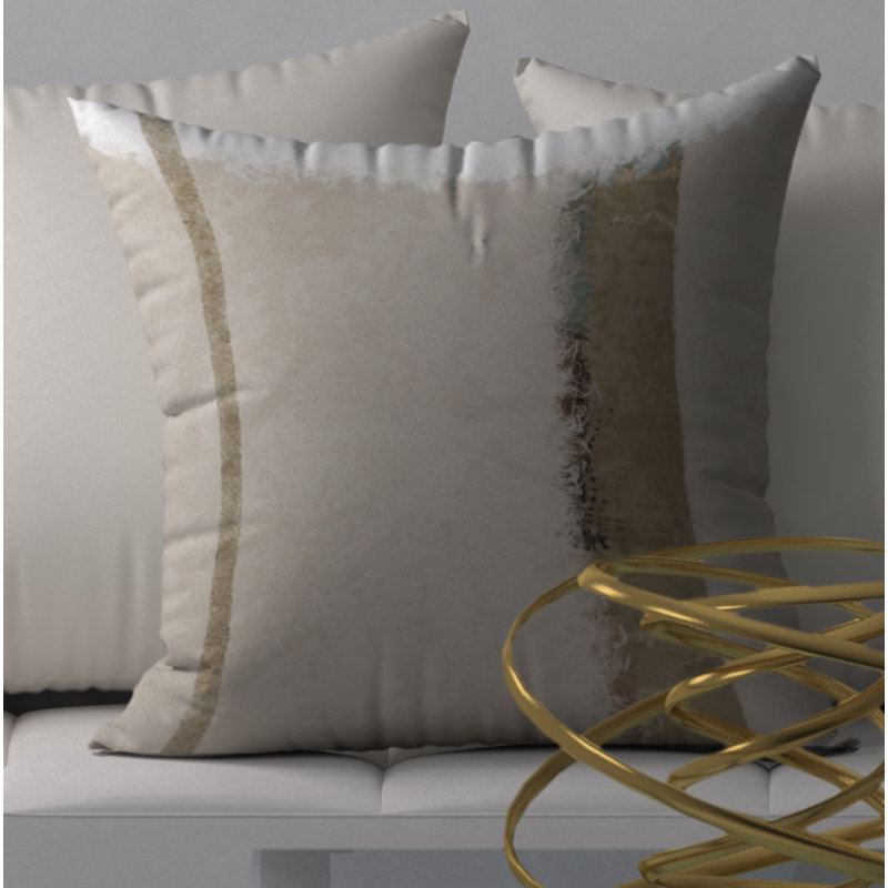 Abstract Reversible Throw Pillow, 24" x 24"