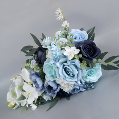 Bridal Bouquets For Bride, Artificial Flowers Bridal Bouquet Cascading Wedding Bouquets For Bride For Wedding Ceremony And Anniversary