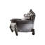 Fauteuil simple en tissu gris classique